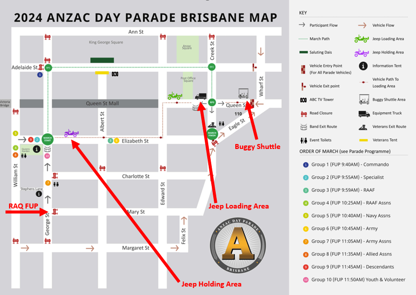 2024 ANZAC Day Map