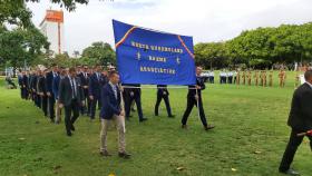 150 RAEME pers step off on the Townsville ANZAC Day 2022 march on theStrand