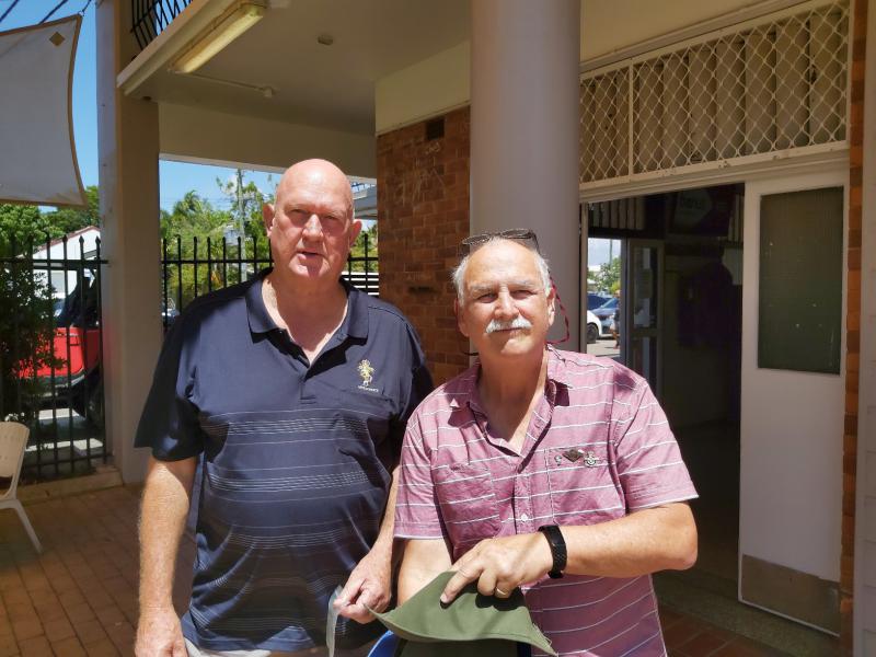 L-R Meat Tray Raffle Stand Over Merchants - Brian Robb & DavidO'Sullivan