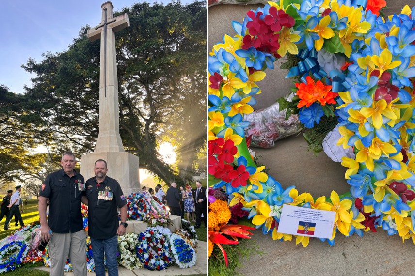 Max Scott and wreath