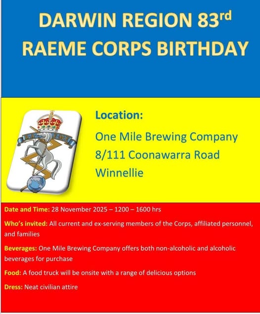 RAEME Birthday Darwin 2025